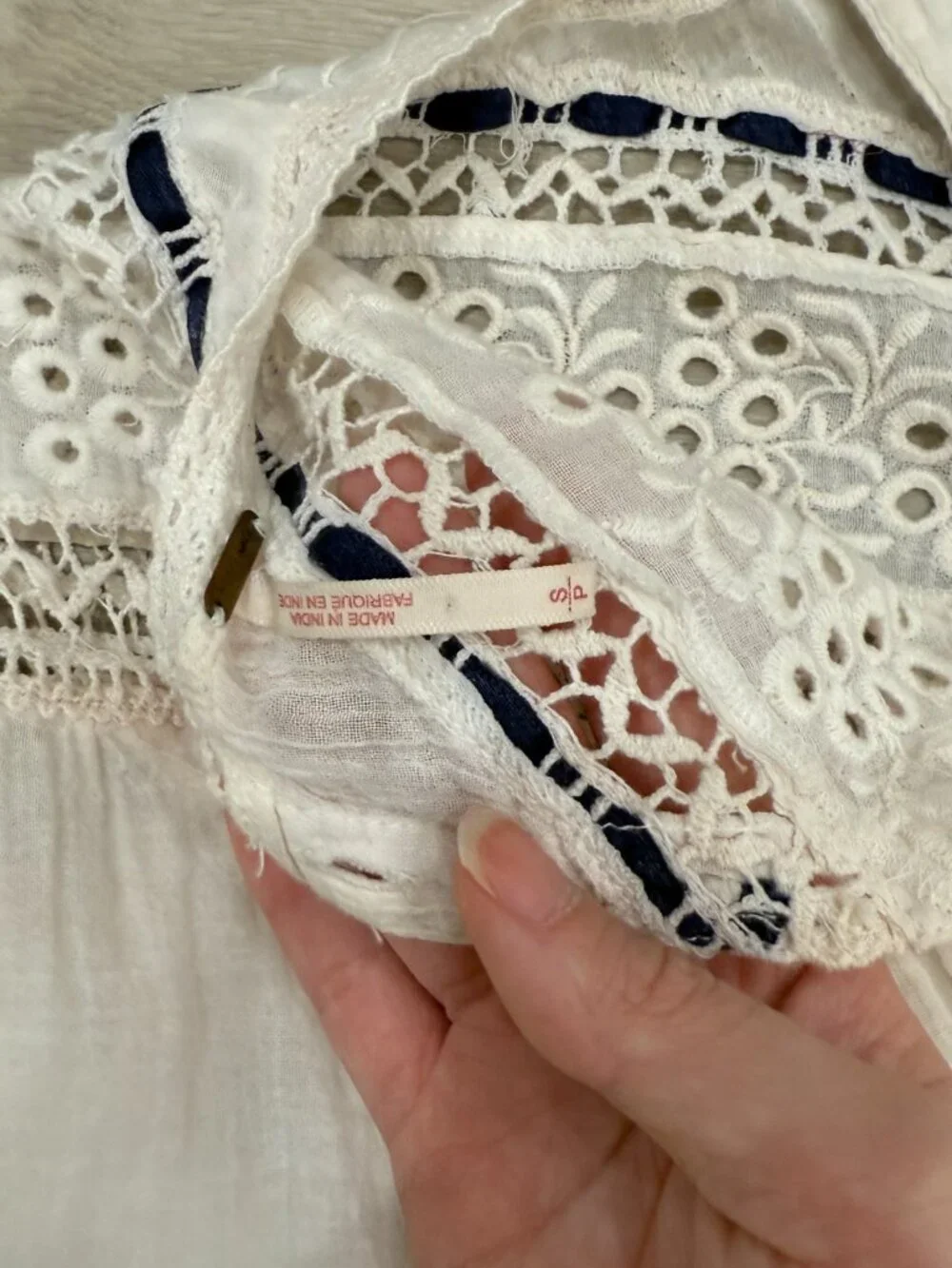 Free People Abigail Victorian Cotton Top